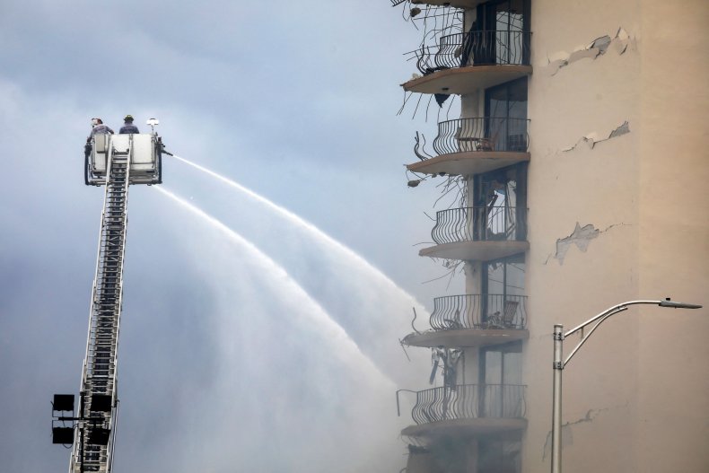 Fire crews at Surfside collapse