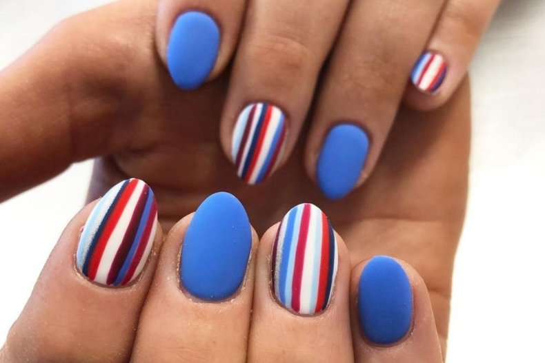 Matte coloured nail art