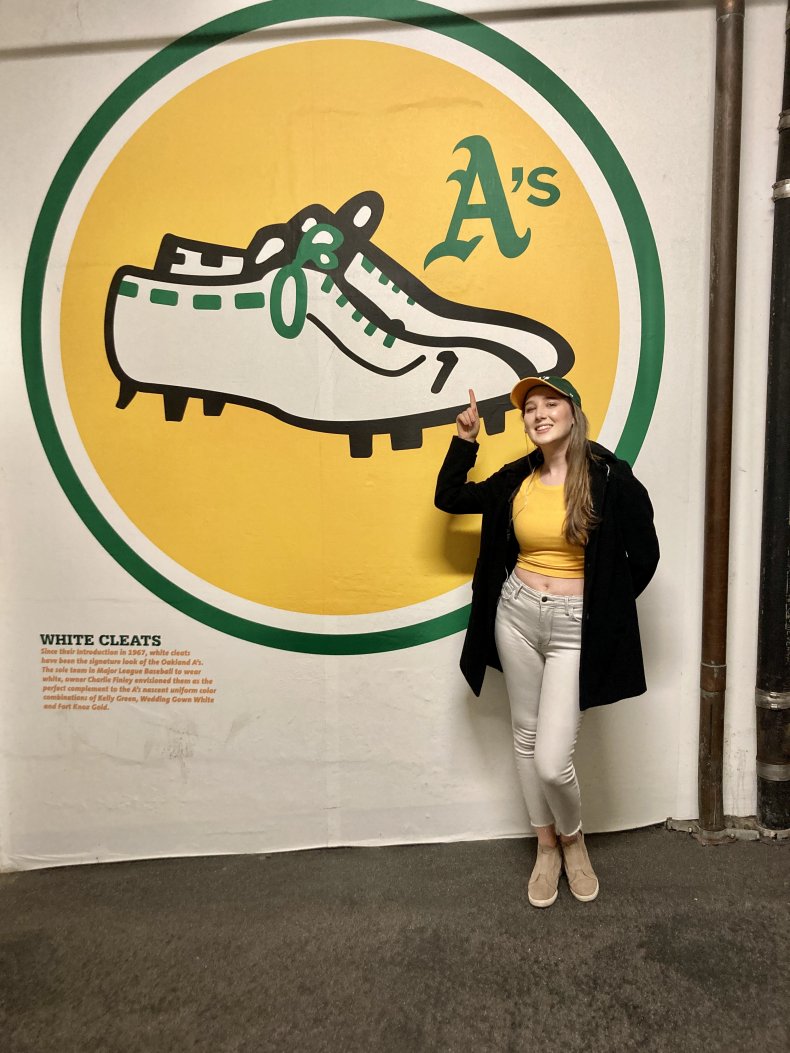 Heather Youmans at the Oakland Coliseum