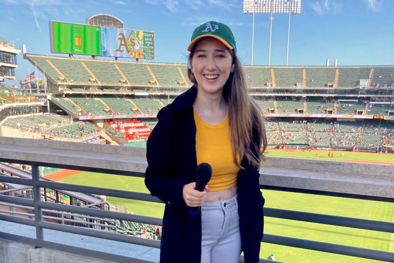 Heather Youmans before performing anthem