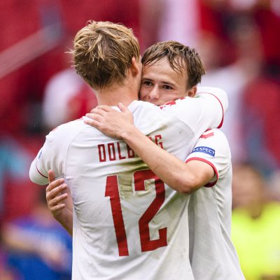 Denmarks forward Kasper Dolberg Denmarks forward Kasper Dolberg