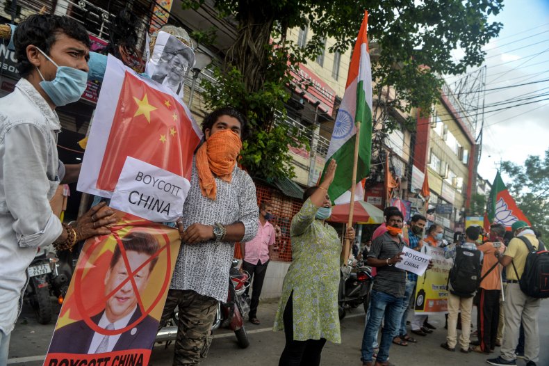 India activists decry China