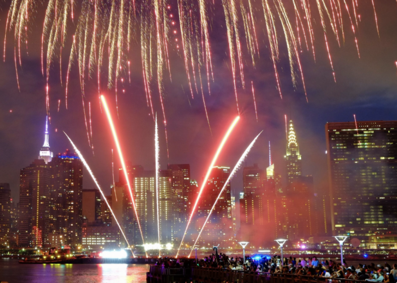 New York City hosts America's biggest fireworks display