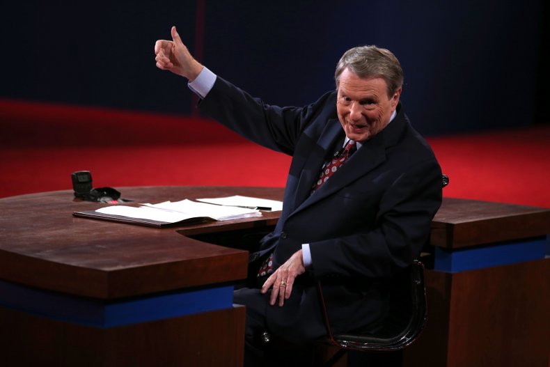 Jim Lehrer moderating Obama Romney debate 