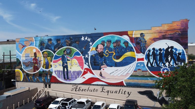 The "Absolute Equality" mural in Galveston, Texas