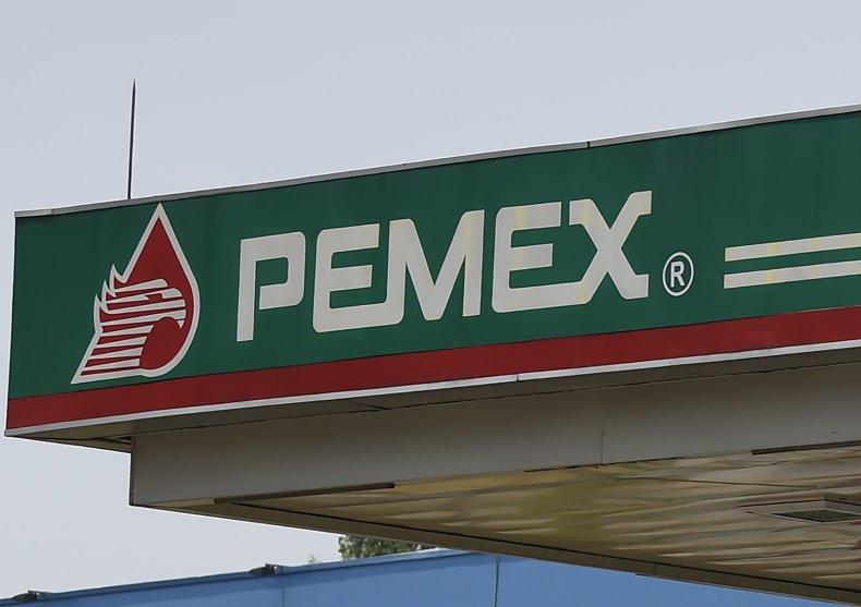 Pemex Logo Pictured in Mexico City