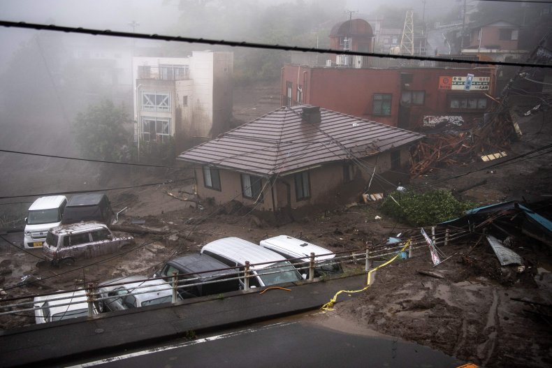 Destruction Caused by a Mudslide in Japan