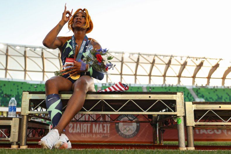 Sha'Carri Richardson at the Olympic trials