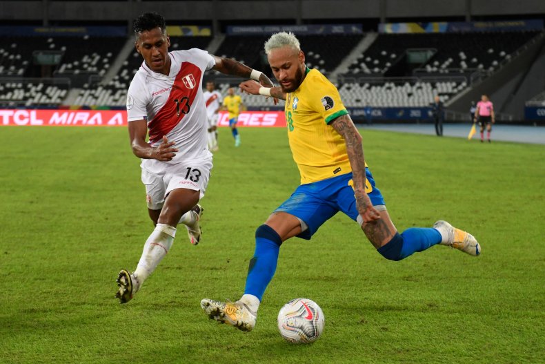 Neymar against Peru