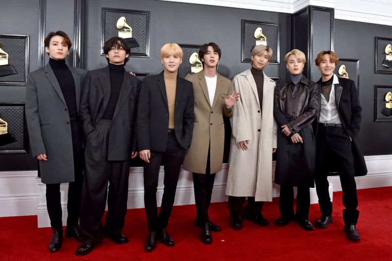 BTS at 2020  Grammys.