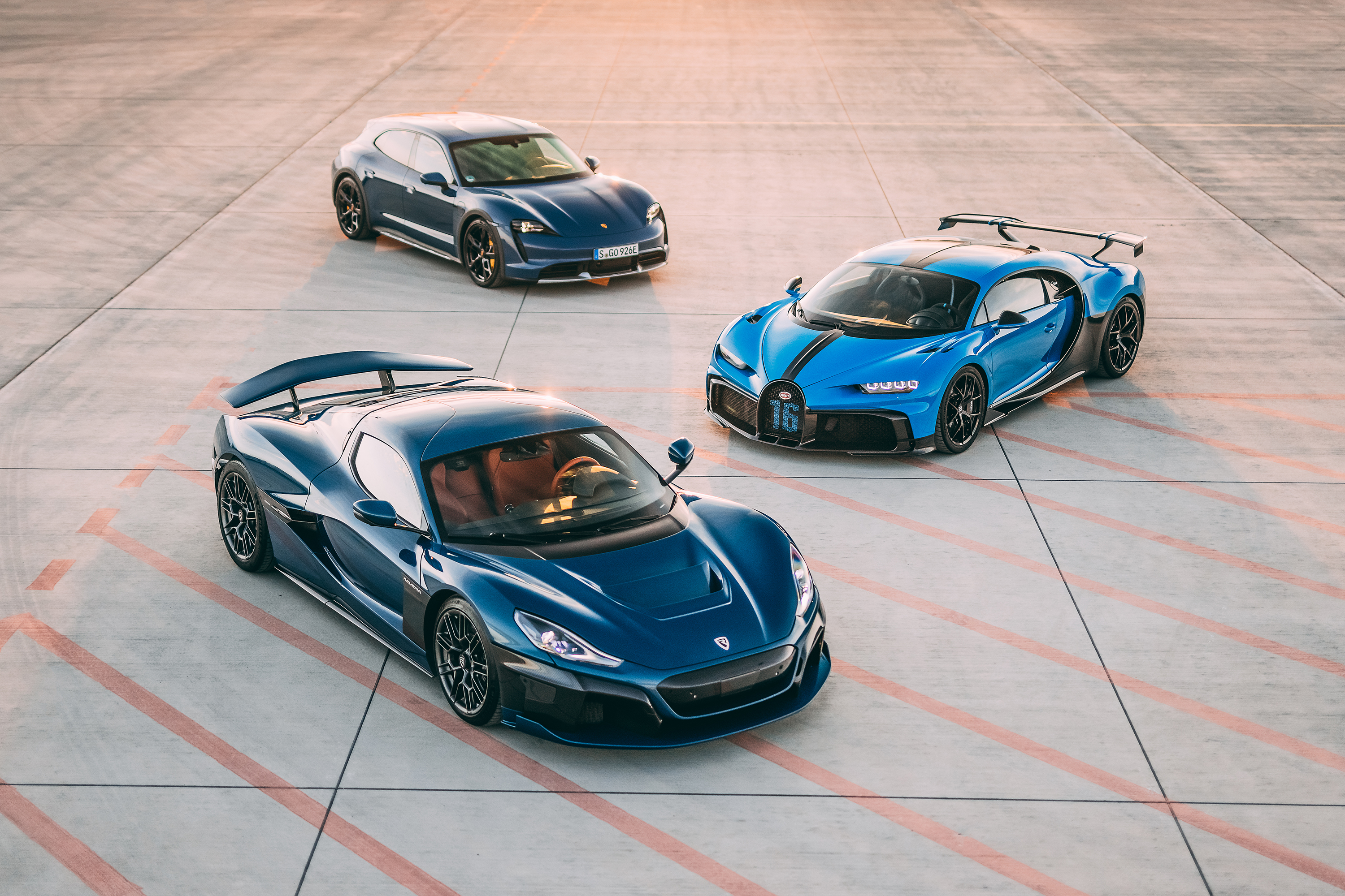 Bugatti Rimac cars together
