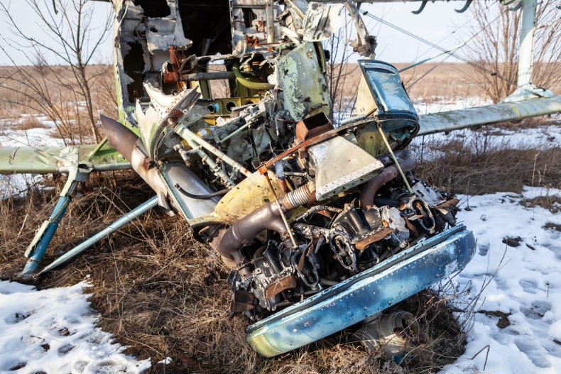 Antonov An-2 wreckage stock image