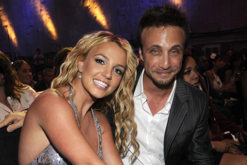 Britney Spears with manager Larry Rudolph
