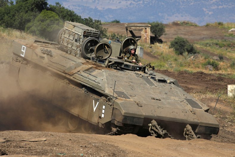 Israeli soldiers from the Golani Brigade take