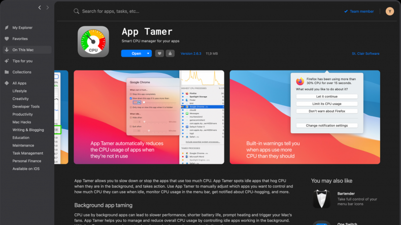 App Tamer tool