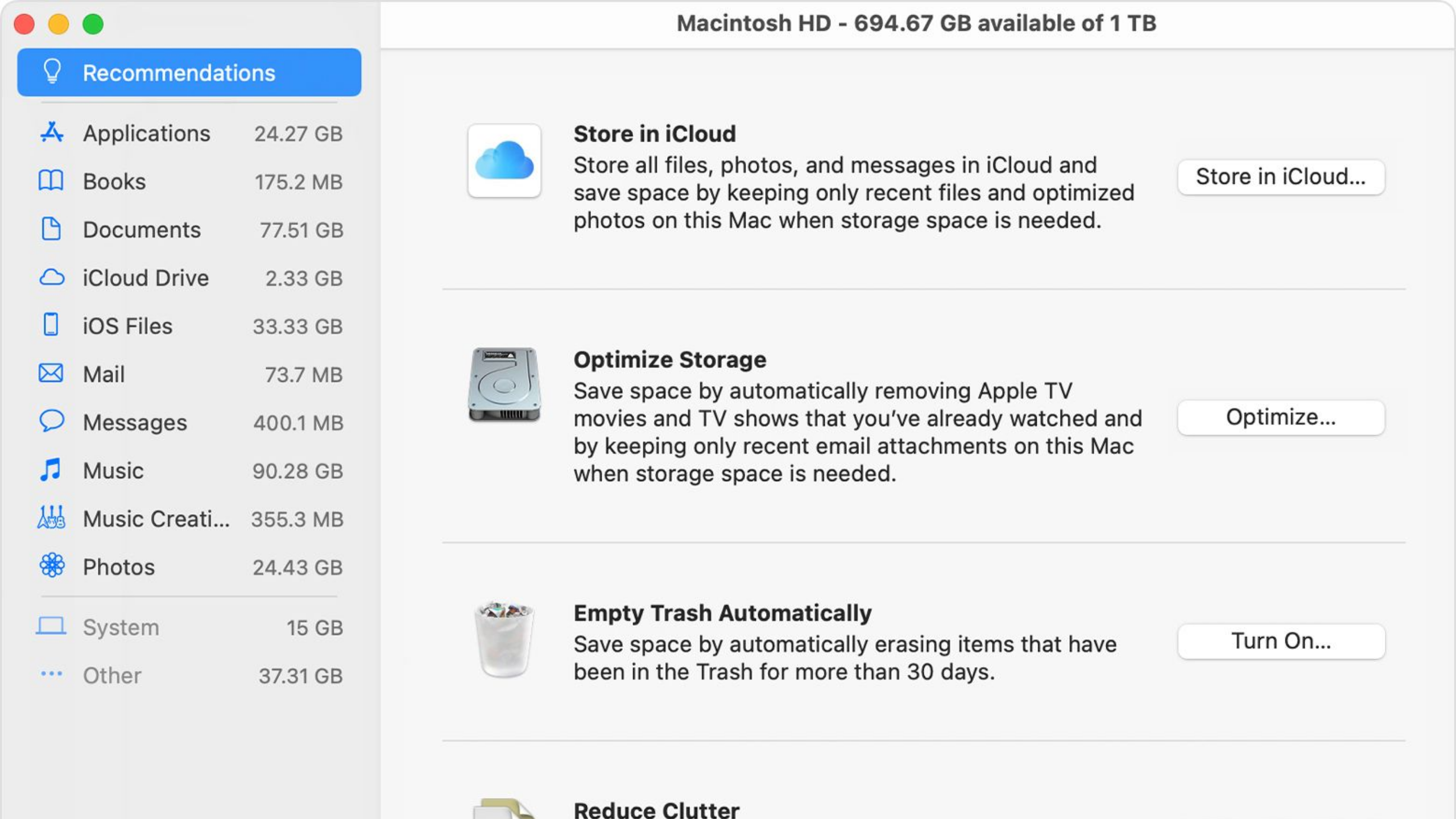 how to clear other storage on mac