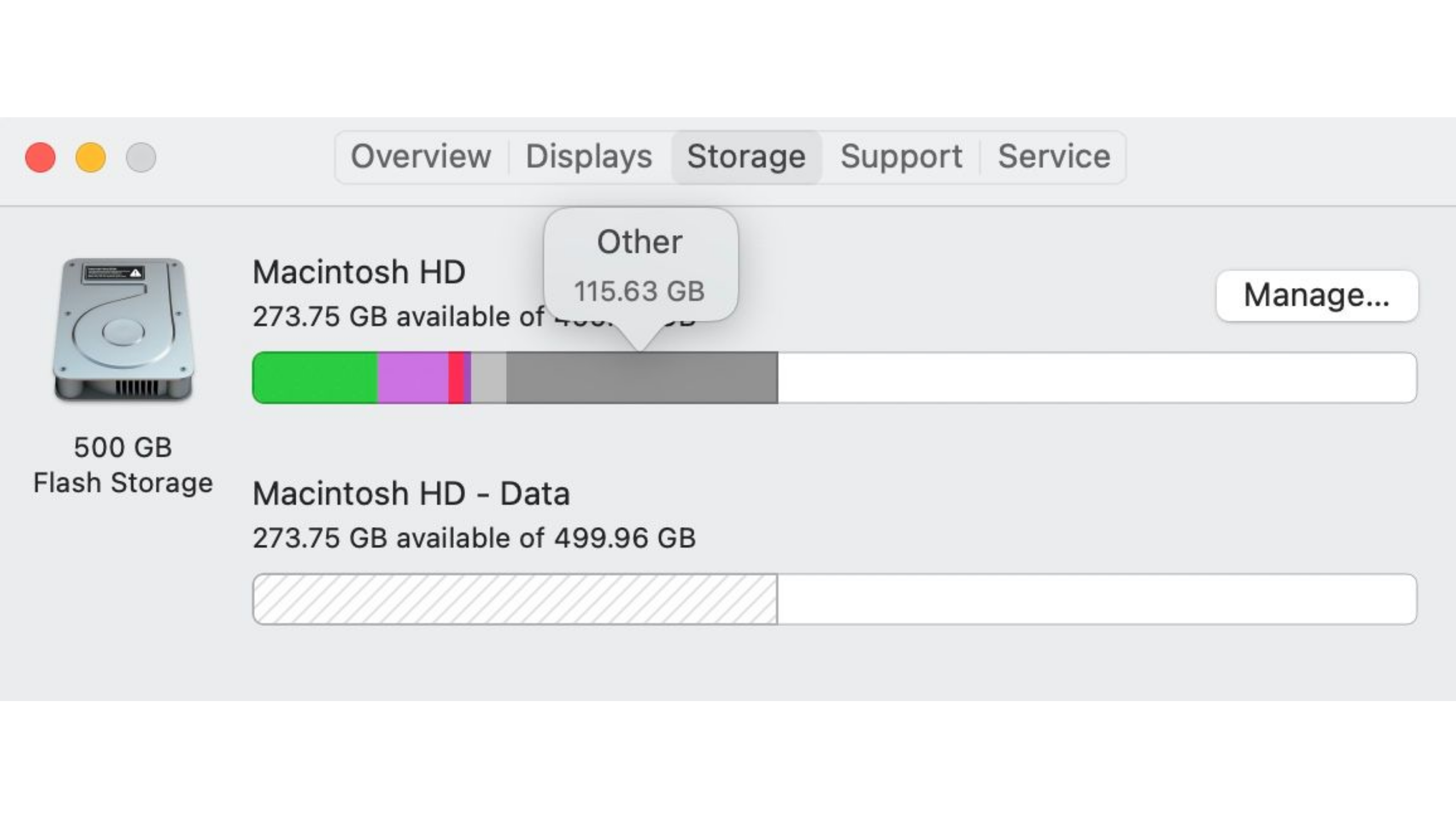 clear storage for other on mac