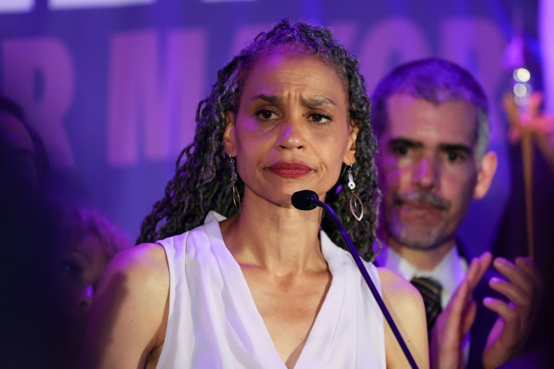 NYC Mayoral Candidate Maya Wiley Addresses Supporters