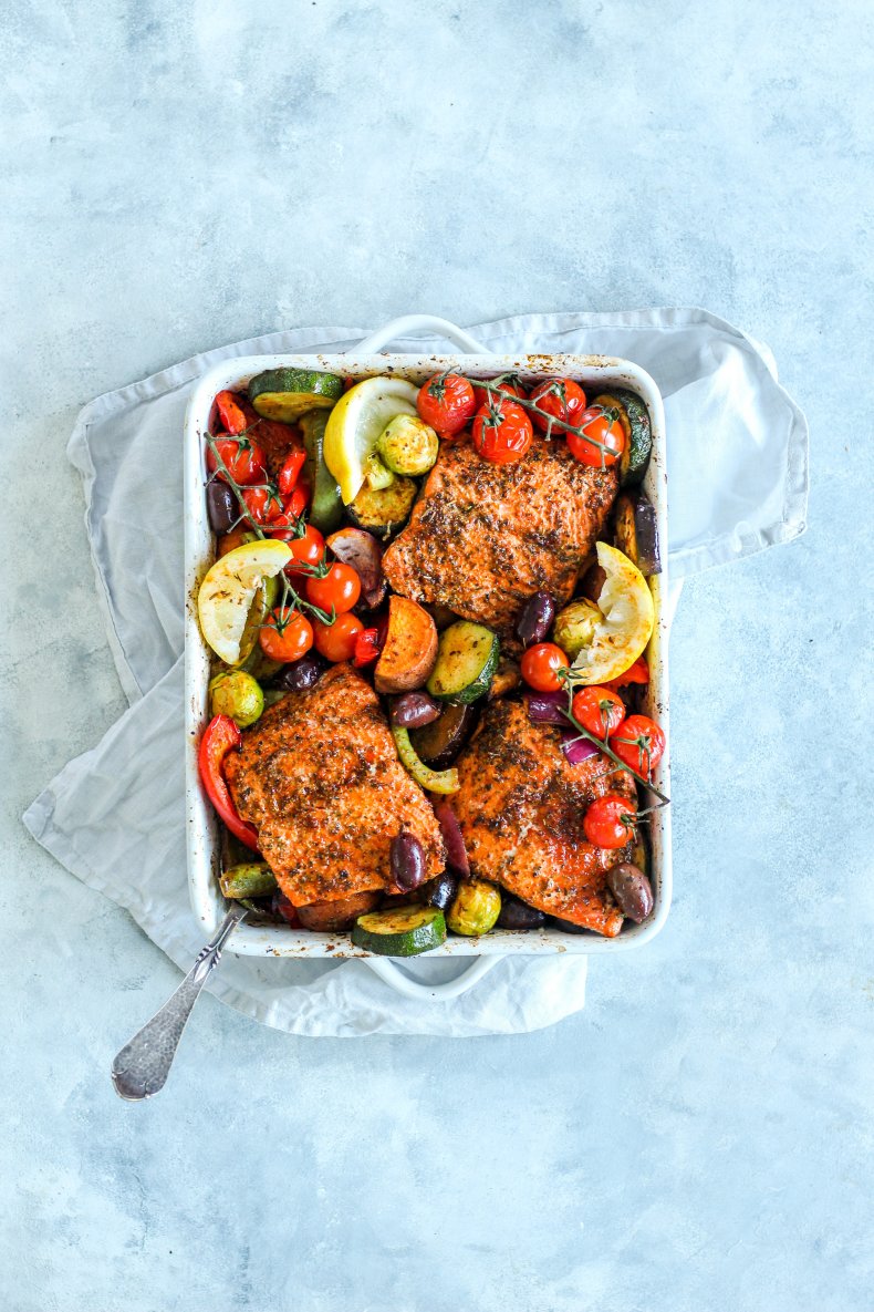 Wild Alaska Salmon Traybake