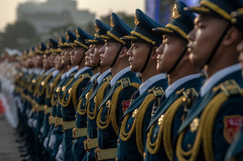 Chinese Military Take Part In Anniversary Parade