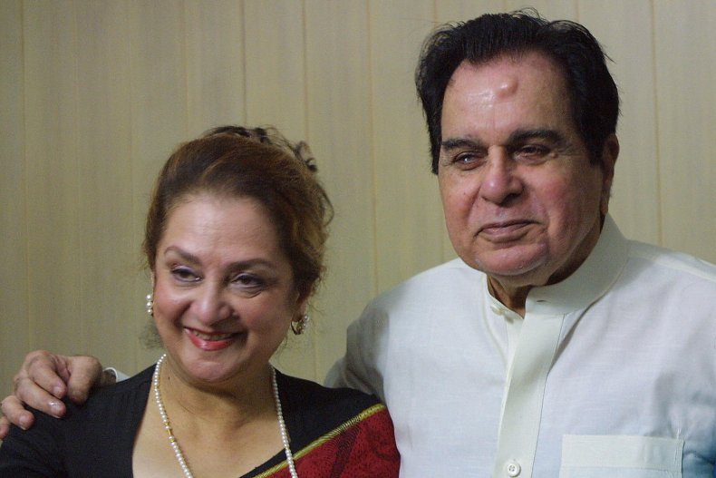 Dilip Kumar and his wife Saira Banu
