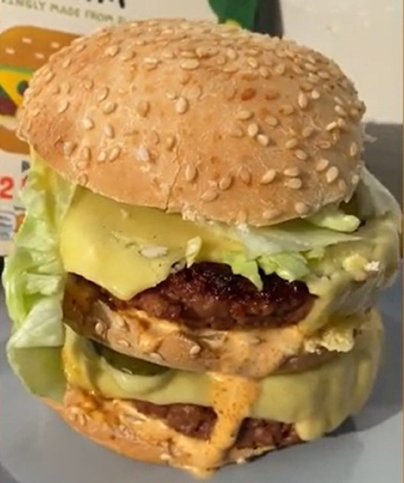 Photo of Ben Rebuck's vegan burger