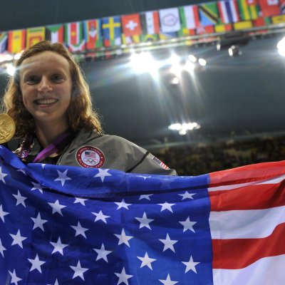 Katie Ledecky at the 2012 London Olympics Katie Ledecky at the 2012 London Olympics