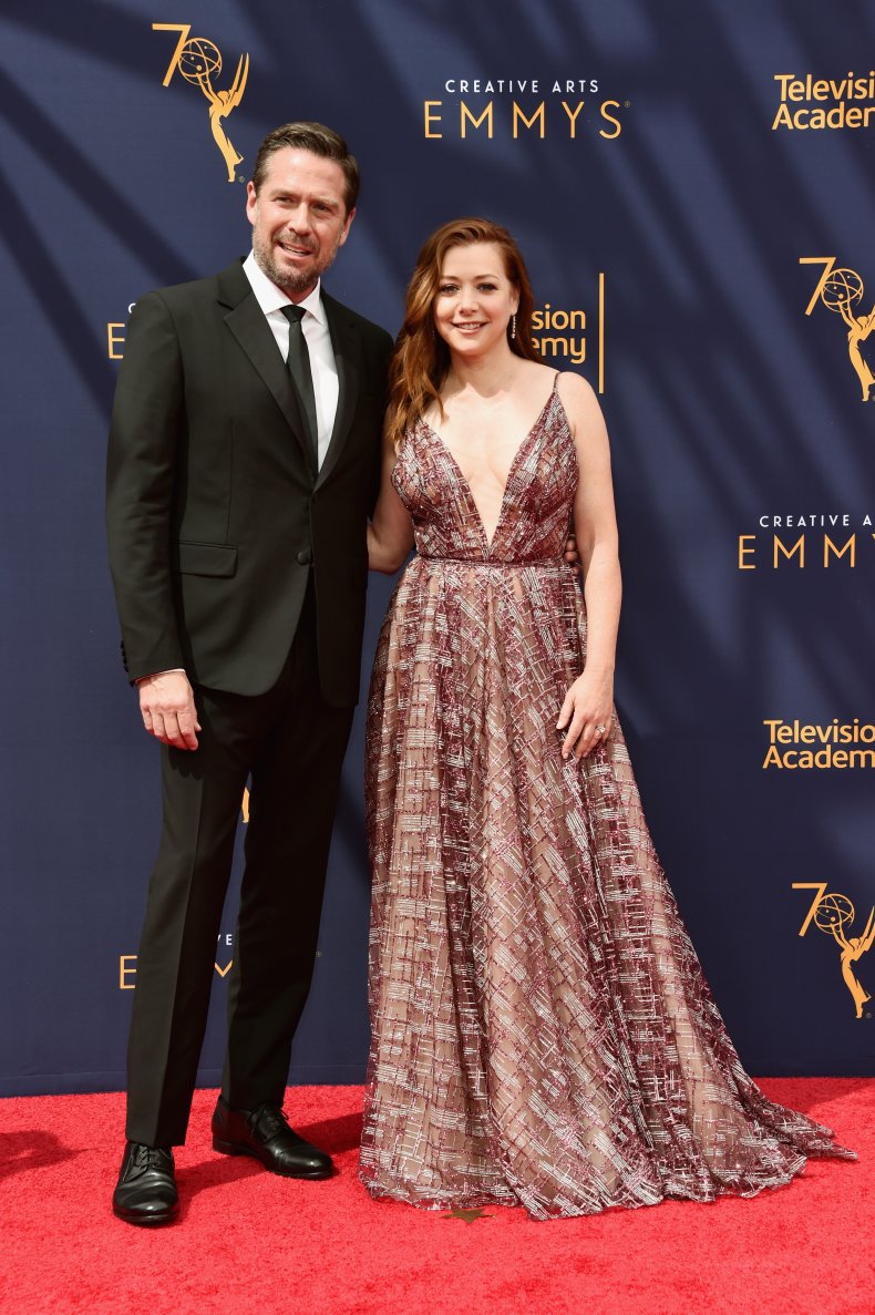  Alexis Denihof and Alyson Hannigan at Emmys