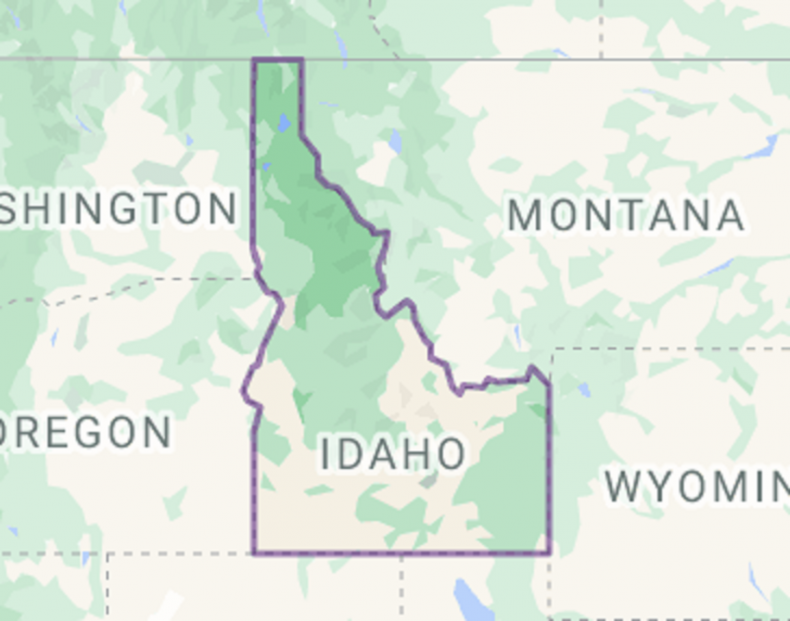 Map of Idaho