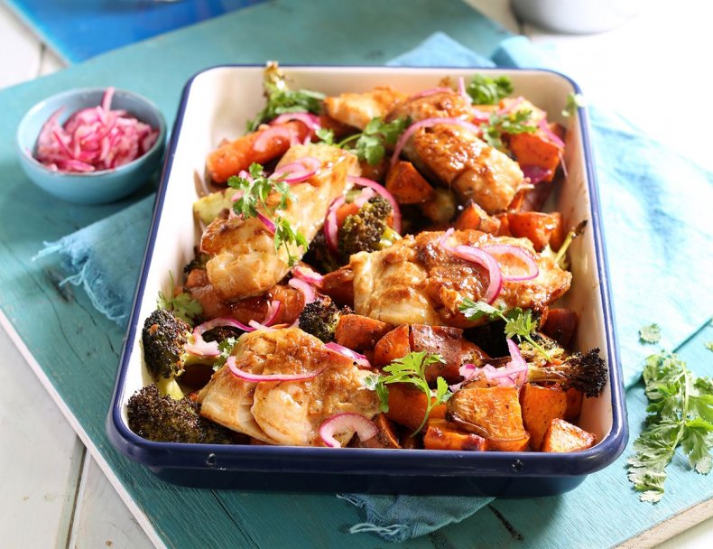 Miso Roast Cod with Sweet Potatoes