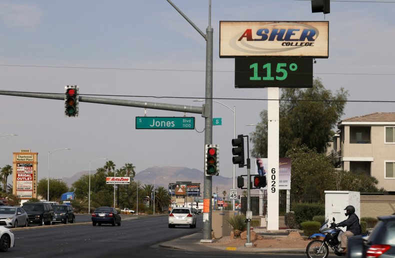 Temperature Displayed in Las Vegas
