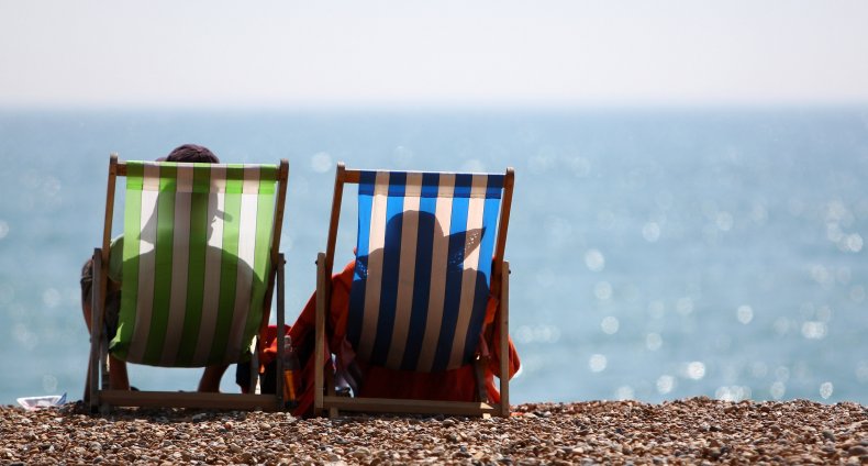 Beachgoers in Chairs