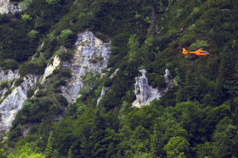 Helicopter rescue team