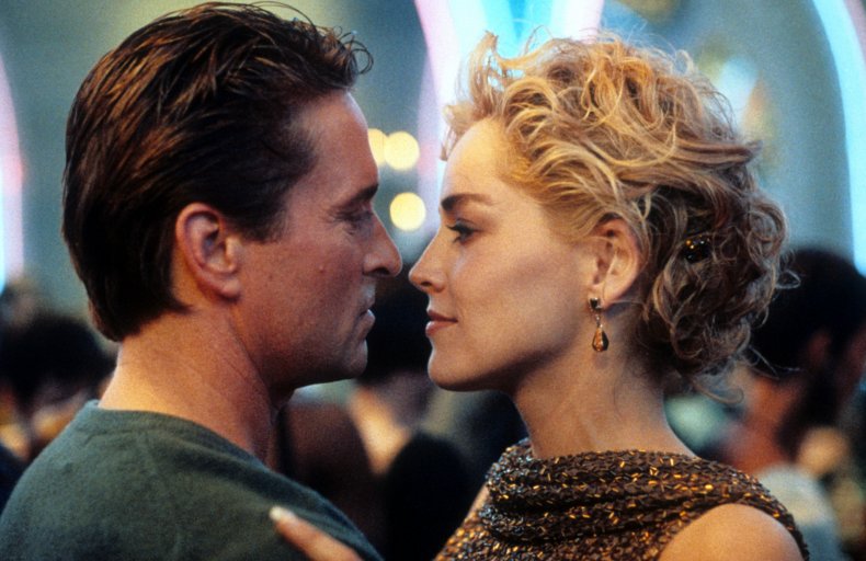 Michael Douglas and Sharon Stone