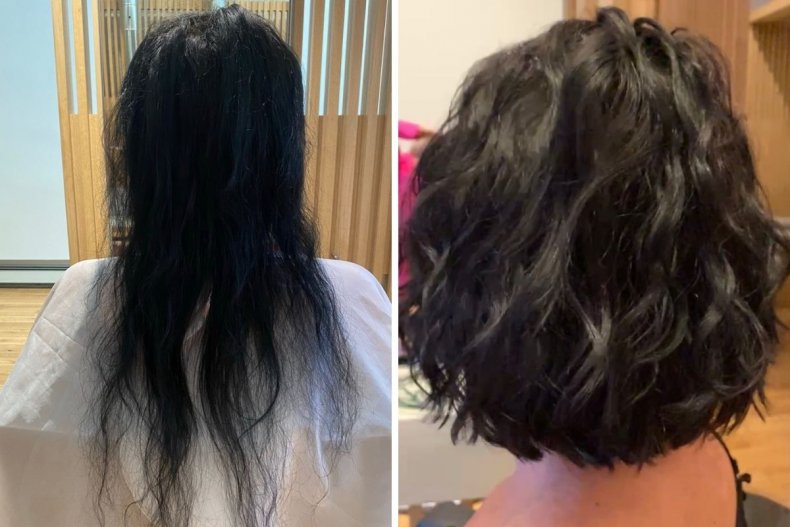 Before and after the Curly Girl Method