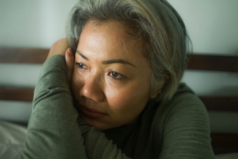 File photo of an anxious person