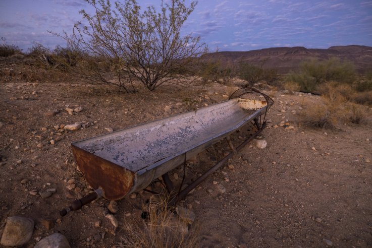 Empty water trough