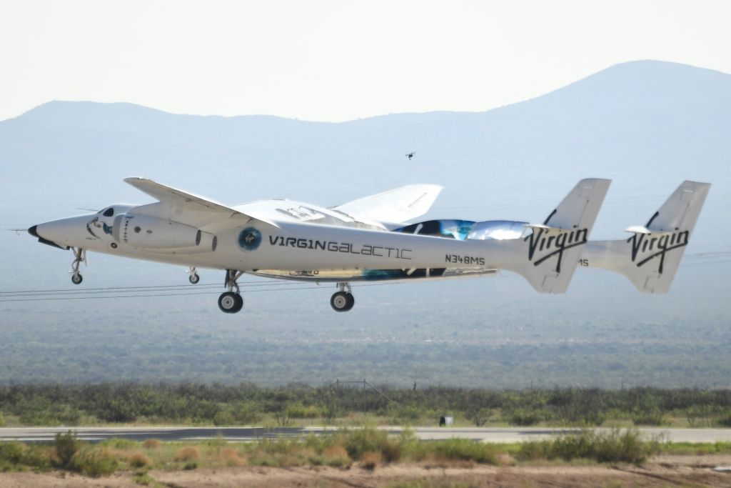 Virgin Galactic Rocket Plane Back On Earth After Richard Branson, Crew ...