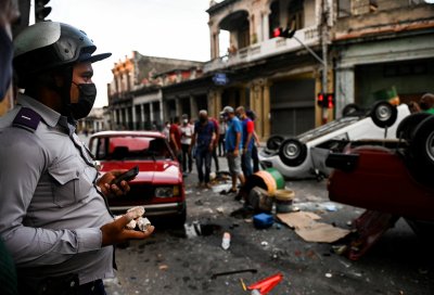 Cuba antigovernmental demonstrations in Havana on July11 Cuba antigovernmental demonstrations in Havana on July11