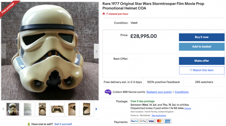 Original Star Wars Stormtrooper Film Movie Prop