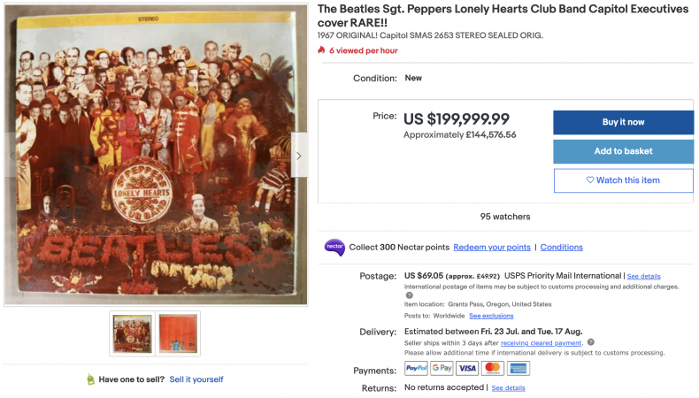 Sgt. Peppers Lonely Hearts Club Band LP 