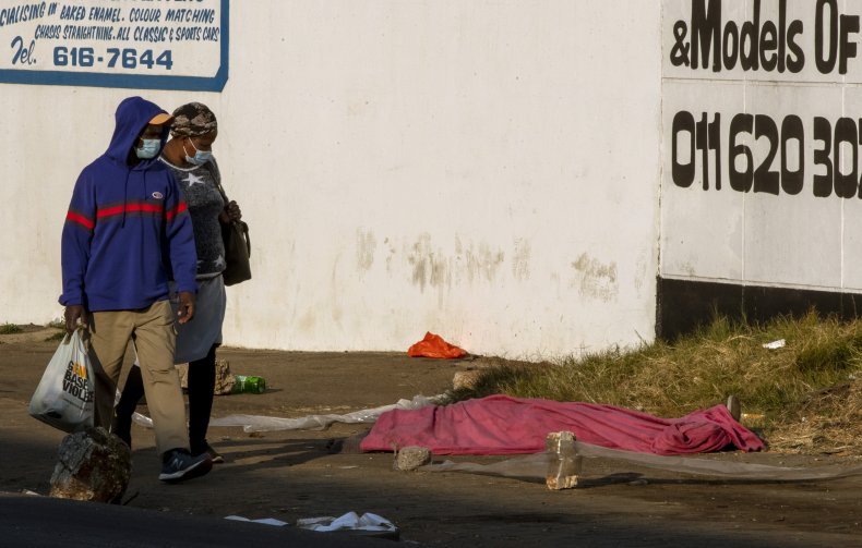 Body Covered Following Protests in South Africa
