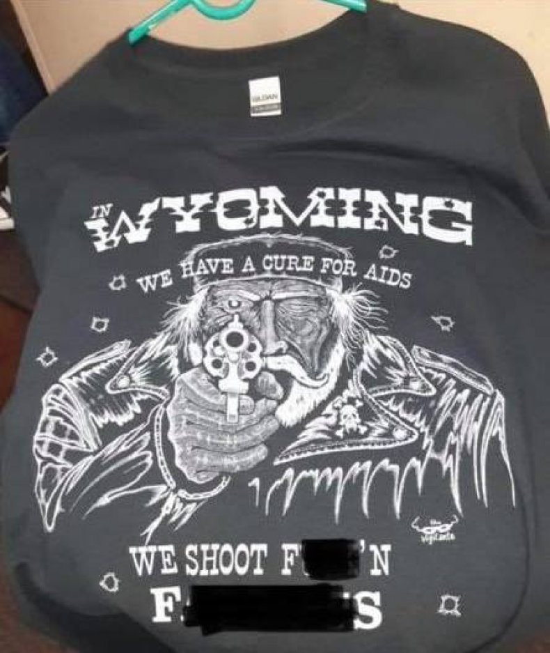 eagles nest wyoming bar shoot faggots t-shirt