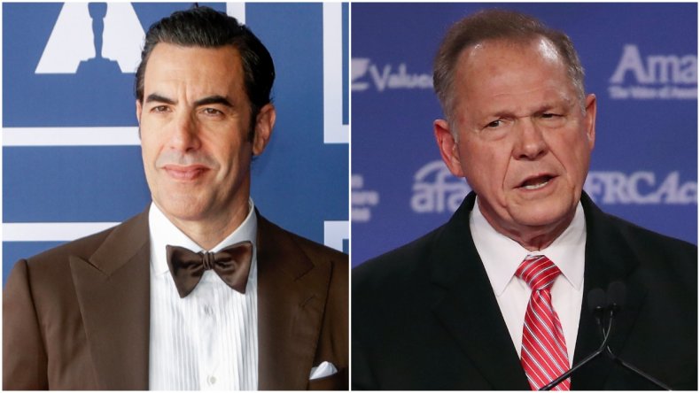 Sacha Baron Cohen and Roy Moore