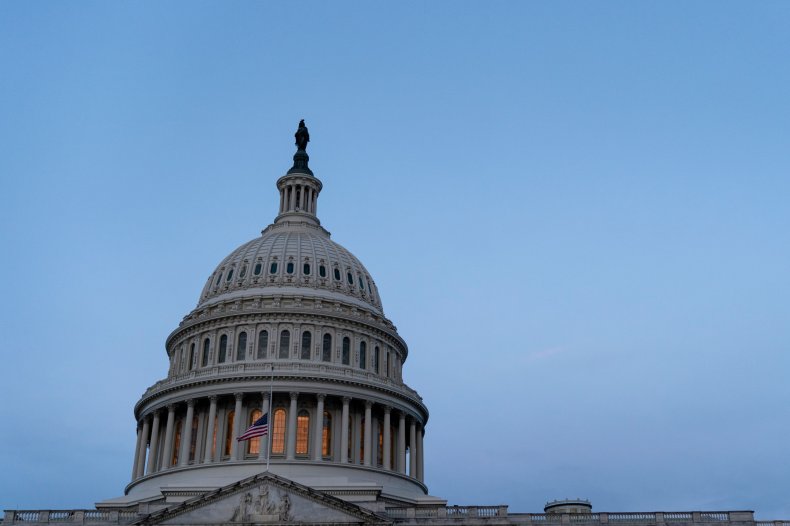 U.S. Capitol building is seen at sunrise
