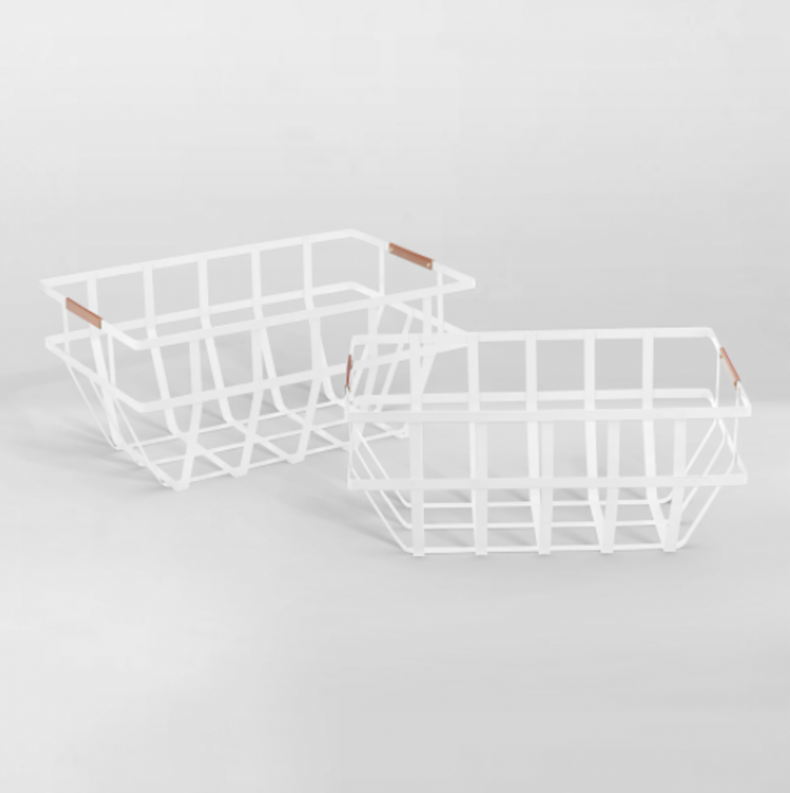 best home organization products metal basket