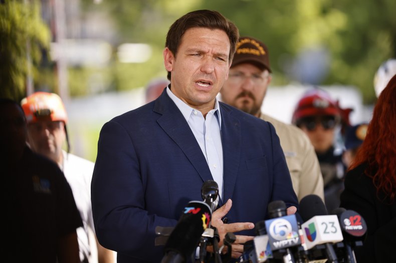 Ron DeSantis in Surfside, Florida