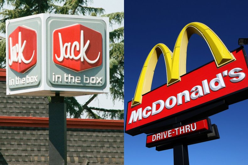 McDonald's and Jack in the Box logos