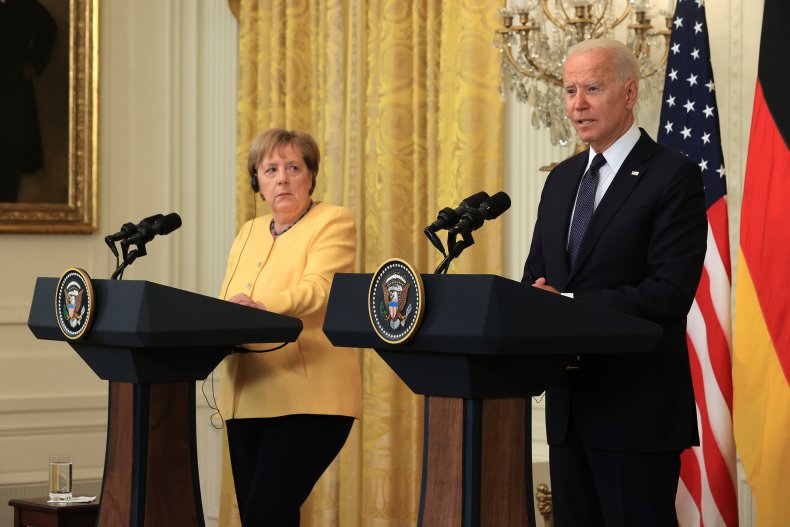 Angela Merkel and President Joe Biden 