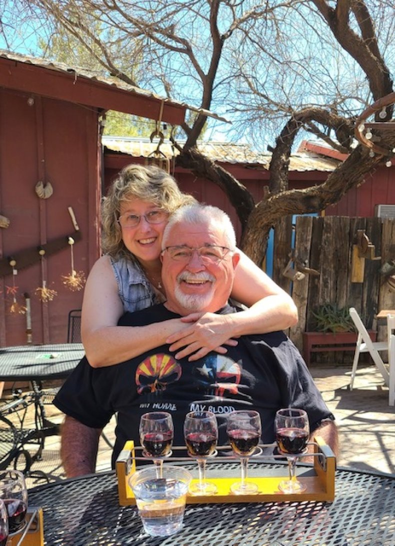 Gary and Melissa at a winery